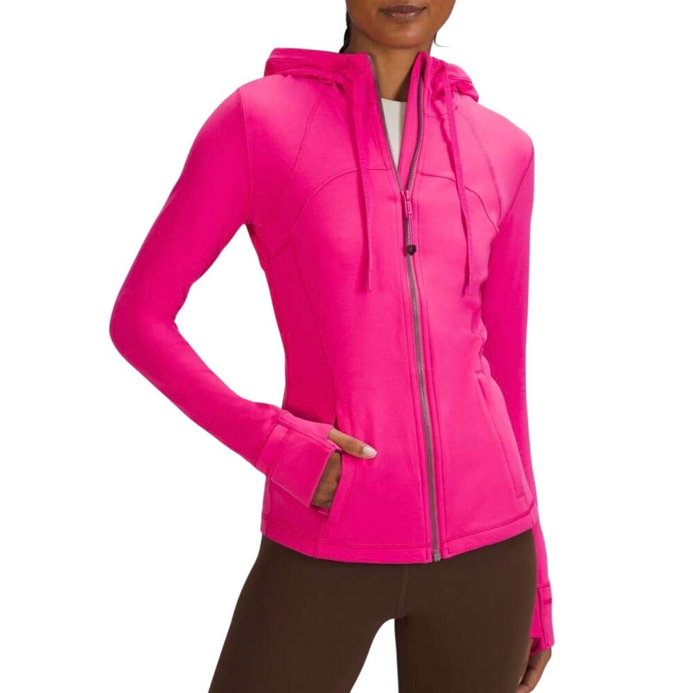Lululemon Women's Full Zip Hooded Define Jacket Nulu Yoga Athleisure Pink Size 4